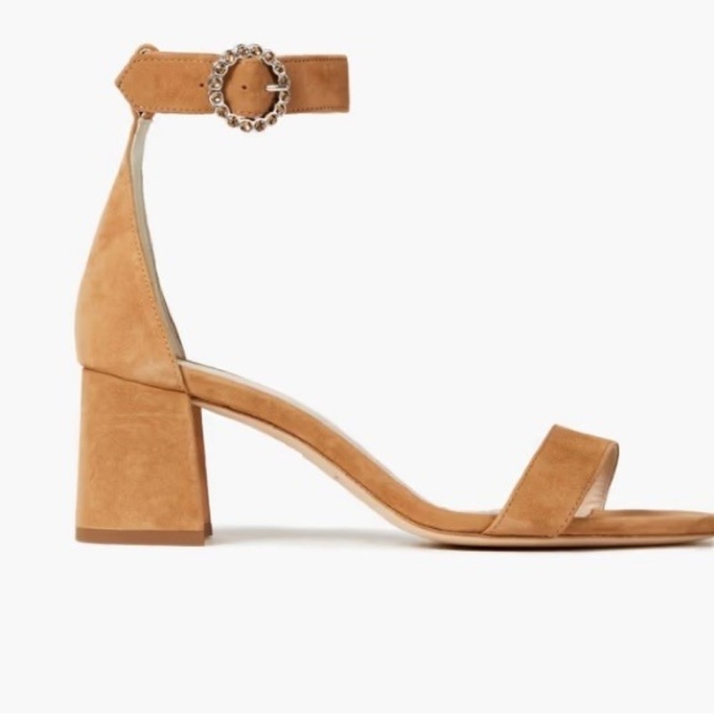 Maje Farria Block Heels in Brown Suede sz 37‎